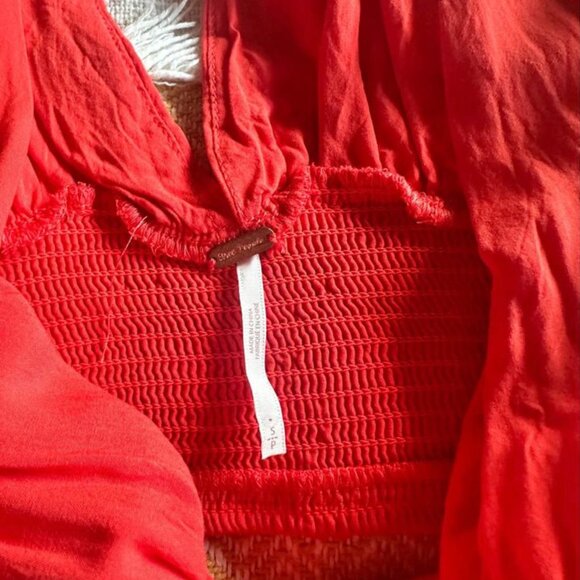 NWOT Free People Plunging Neckline Top - Picture 6 of 7